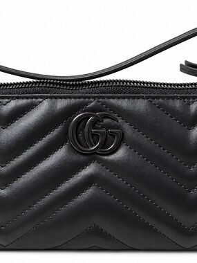 Gucci Authentic Black GG Marmont Sling Shoulder Bag new never worn